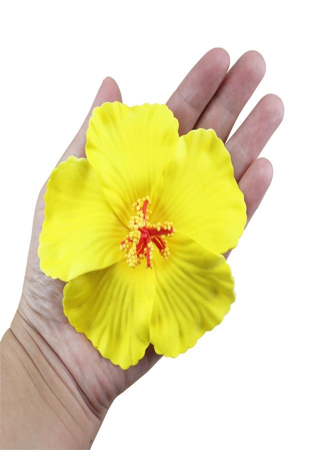 Aacehlh 6pcs Hawaiian Flower Hair Clips,3.94 Inch Plumeria Hair Clips Hibiscus Hair Barrettes for Hawaii Tropical Party Decorations, Luau Party Supplies favors, Bridal Wedding - Image 4